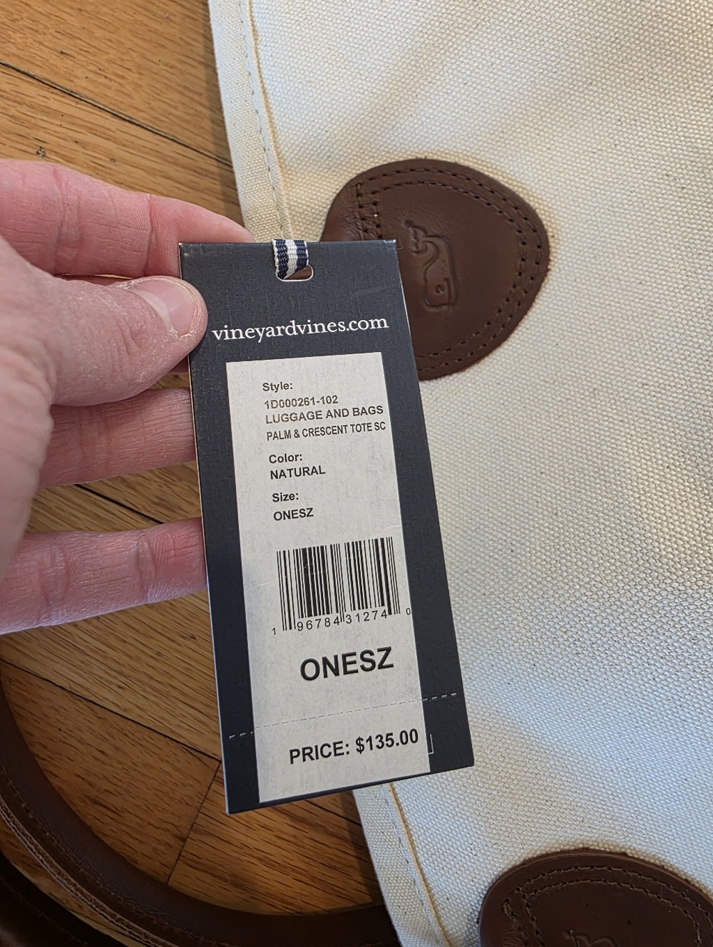 Vineyard Vines Palm And Crescent Tote - Picture 6 of 6